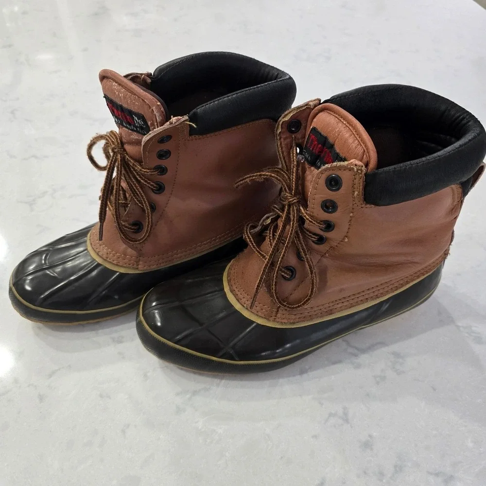 BackTrail Leather Duck Boots | Thermolite Insulated Waterproof Rain/Snow Size 7